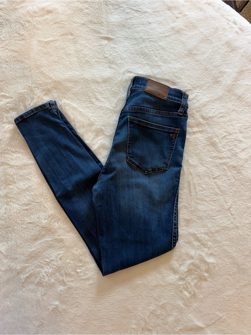 Madewell Womens 10 High Rise Skinny Jeans Dark Blue Denim Size 26